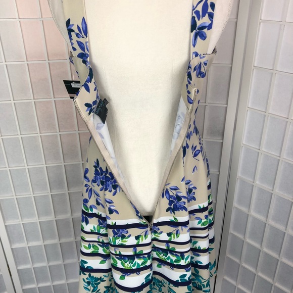 Gabby Skye Floral Scuba Fit & Flare Dress … - Picture 7 of 8